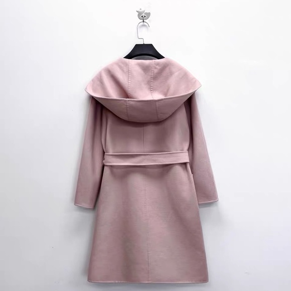 Authentic Women's Pink Belted Coat - Picture 2 of 6